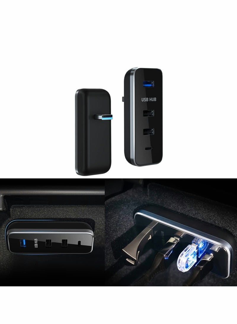 Excefore USB Hub Glovebox for Tesla Model 3 and Model Y, Charging & Data Transferring, Glovebox USB Hub Docking Station - Image 1