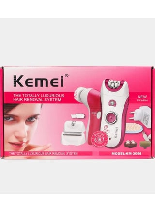 6 in 1 Women's Hair Removal Machine, Dry Use, Multicolor - KM-3066