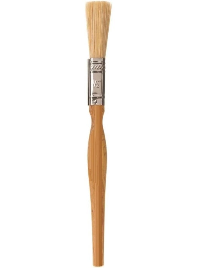 Biella Paint Brushes - Long Quality Bristles/Comfortable Wooden Handle - For All Types Of Painting (1/2 Inch)  - Image 1