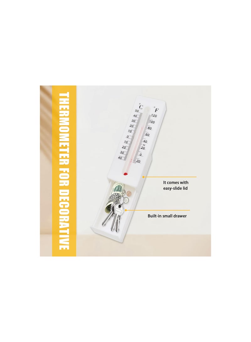 Cobest Outdoor Key Cabinet with Hidden Compartment, Decorative Thermometer Key Hider, Secret Storage for Keys, Coins, and Money - 2 Pack of Discreet Hiding Containers. - Image 4