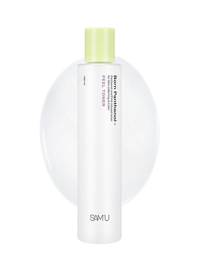SAM'U Born Panthenol Peel Toner, Instant Hydration with 7 Hyaluronic Acids & Ceramide, Gentle Exfoliating PHA Toner for Women – Korean Skincare for All Skin Types (180ml / 6.08 fl oz) - Image 1