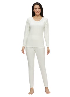 AMPM WOMEN'S INNER FULL BODY THERMAL SET - WHITE  - Image 1