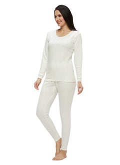 AMPM WOMEN'S INNER FULL BODY THERMAL SET - WHITE  - Image 2