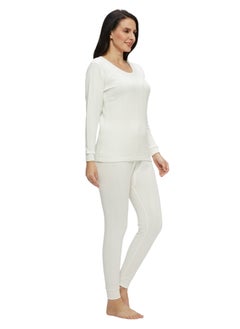 AMPM WOMEN'S INNER FULL BODY THERMAL SET - WHITE  - Image 3