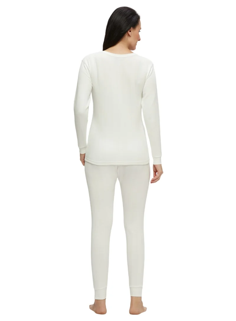 AMPM WOMEN'S INNER FULL BODY THERMAL SET - WHITE