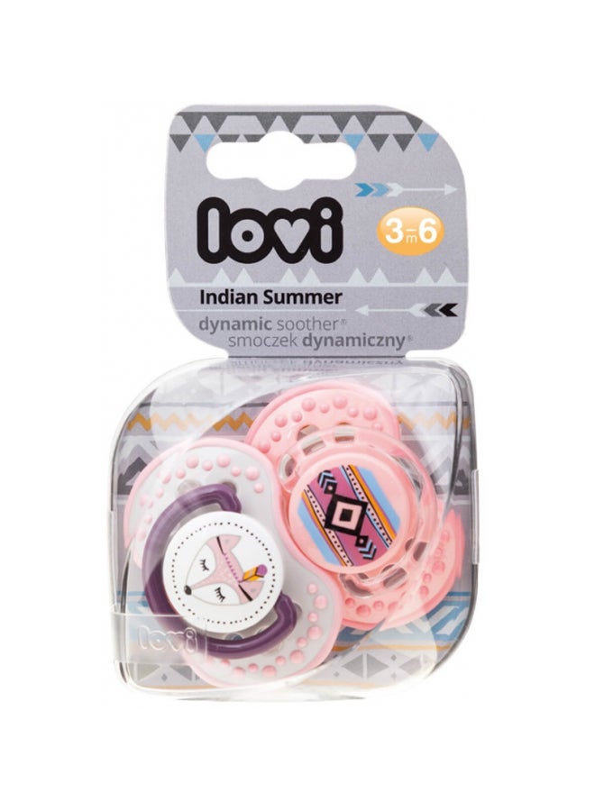 lovi 2 Pieces Dyn Soother Silicone 3-6M Indian Summer - Image 1
