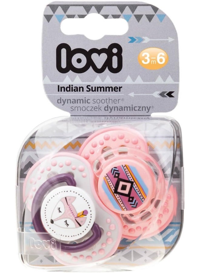 lovi 2 Pieces Dyn Soother Silicone 3-6M Indian Summer - Image 3