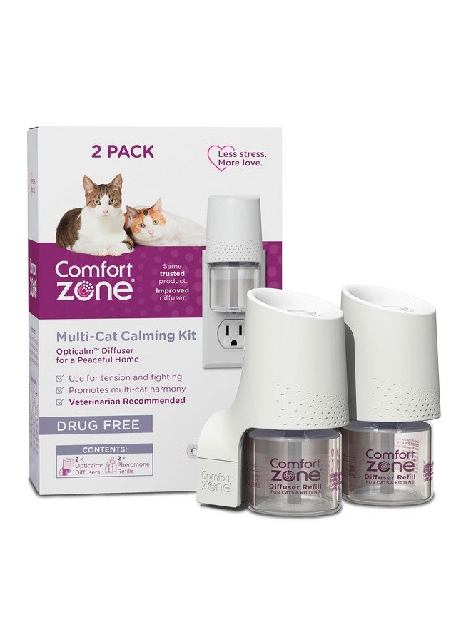 Comfort Zone Multi Cat Calming Diffuser: 2 Pheromone Diffusers & 2 Refills - Image 1