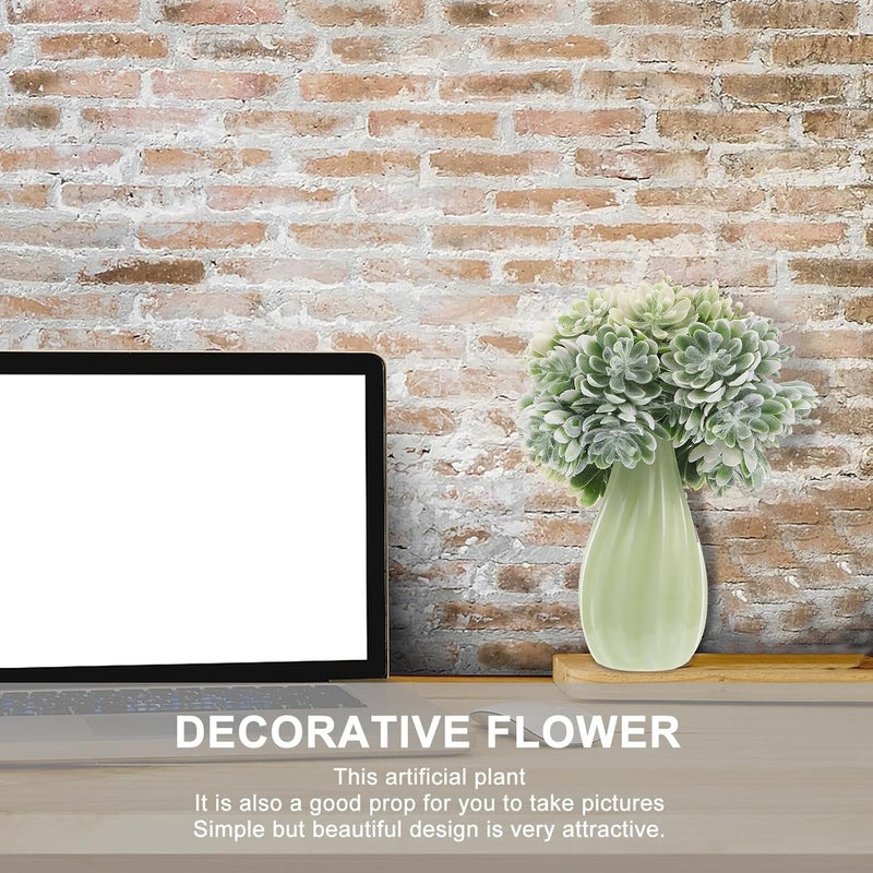 5pcs Faux Plant Artificial Flowers Simulation Plant Decor Plastic Lifelike Wedding Home DIY Decoration - Image 4