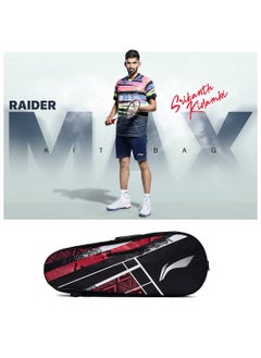 Li-Ning Raider Max Double Zipper Polyester Badminton Kit Bag | Large | Unbreakable Zippers | Easy Mobility | Unisex  - Image 4