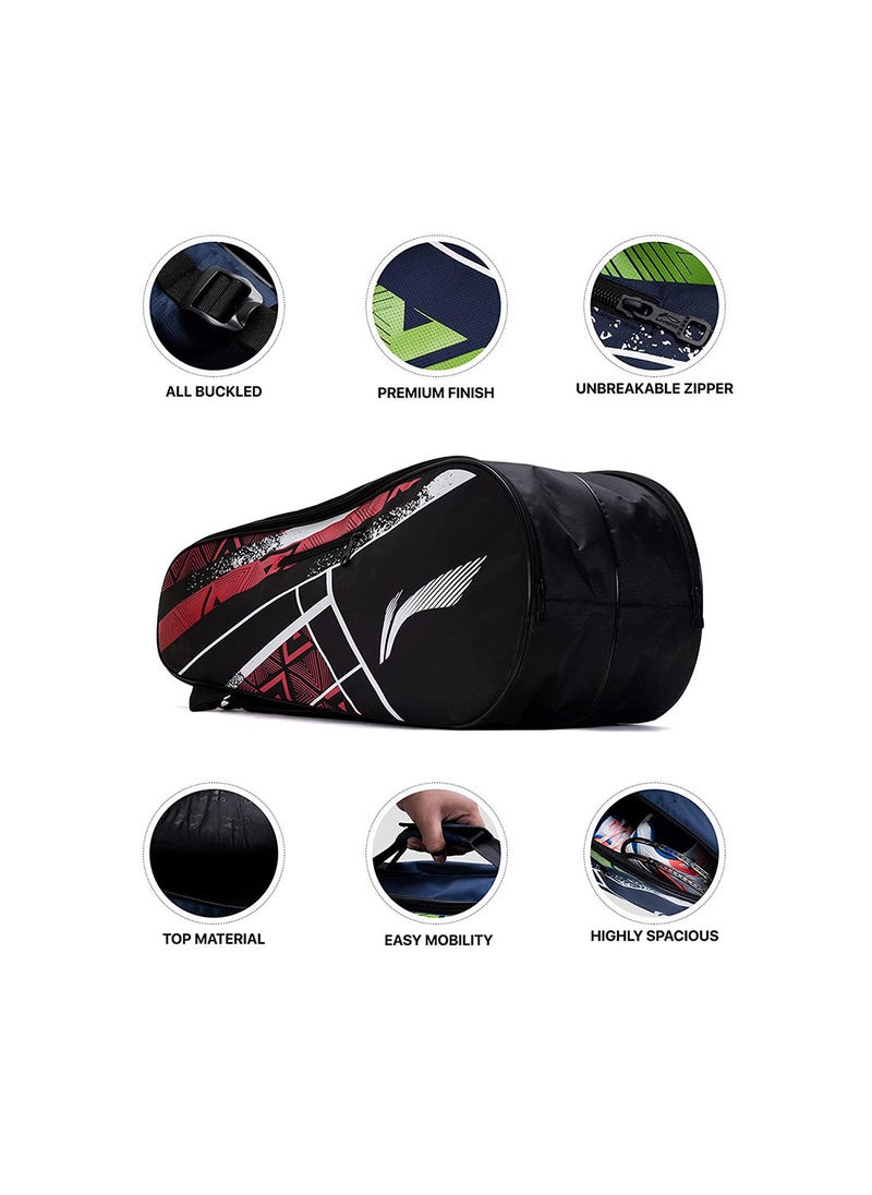 Li-Ning - Raider Max Double Zipper Polyester Badminton Kit Bag | Large | Unbreakable Zippers | Easy Mobility | Unisex - Image 1