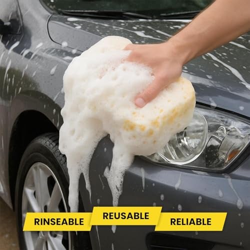 Waxpol Car Wash Xtra Strong Sponge | Extra Strong, Durable & Long-Lasting | Large Size for Effective Car & Bike Cleaning - Image 2