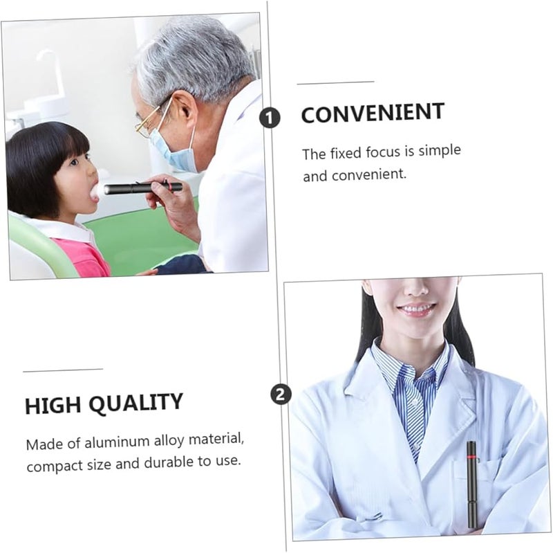 Mini LED Pen Flashlight Clip On Keychain For Hiking Camping Emergency Black - Image 4