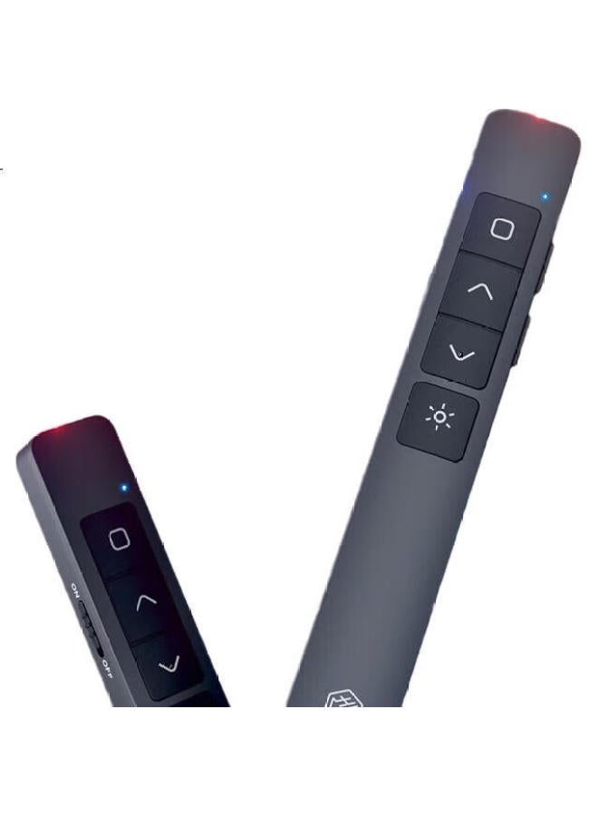 JD.com Jd Jingzao Laser Page Turning Pen 360 Degree Control Teacher Special Ppt Projector Pen Laser Presentation Pen Wireless Presentation Page Turner Electronic Courseware Pen [Red Light Charging Bluetooth - Image 1