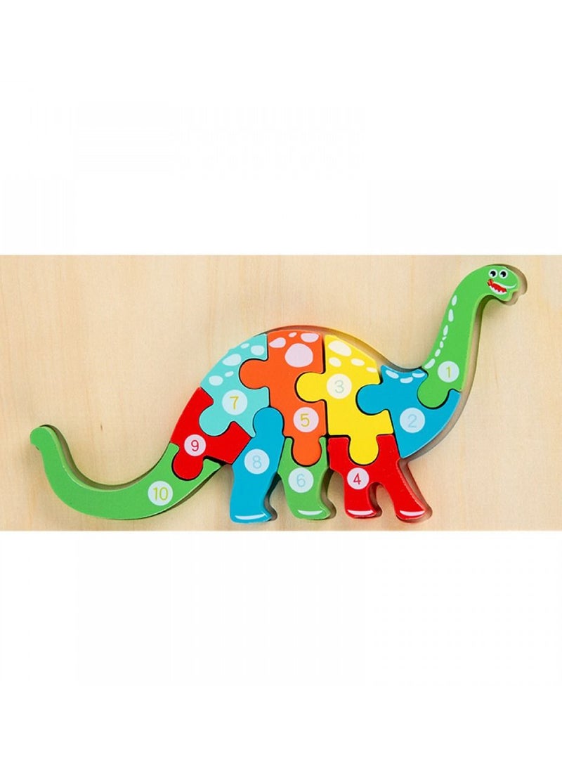 لغز خشبي للأطفال ، لغز ديناصور خشبية قديمة وحيوانية لغز لعبة - Image 1