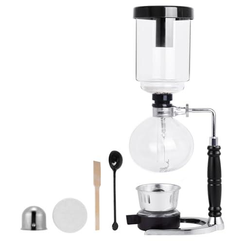 YUCHENGTECH YUCHENGTECH Siphon Syphon Coffee Maker Tabletop Glass Siphon Pot Glass Technica Siphon Vacuum Coffee Maker5 Cups600ml - Image 1