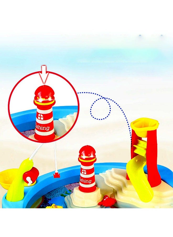 GROIC 23PCS,Fishing Game Toys with Pond, Water Table Toy Fishing Set Premium Version, Learning Educational Fishing Toy with Music and Light for Boys Girls - Image 5