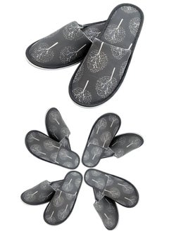 YIQUAN 5 Pairs Disposable Kids Guests Slippers, Closed Toe Bulk for Shoeless Home Multicolor Cotton Boys Girls Slipper for Indoor Hotel SPA Travel Park  - Image 1