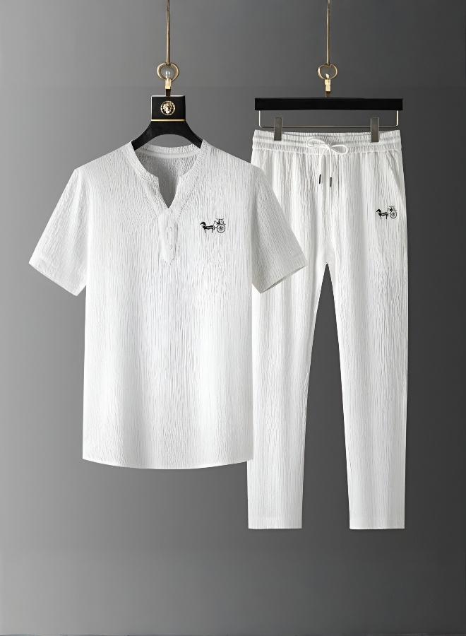 Men's Elegant Summer Two-Piece Set with Cool Comfort - Image 5