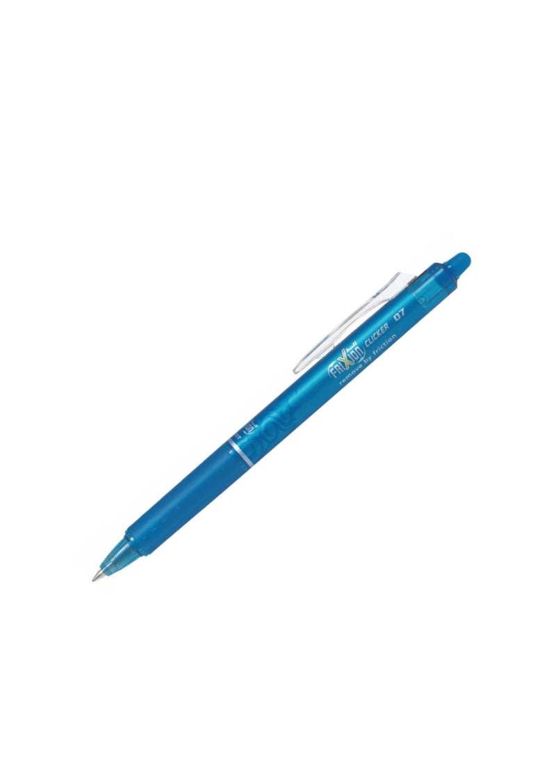 PILOT 3-Piece Frixion Clicker Erasable Ball Pen 0.7mm Tip Light Blue Ink - Image 2