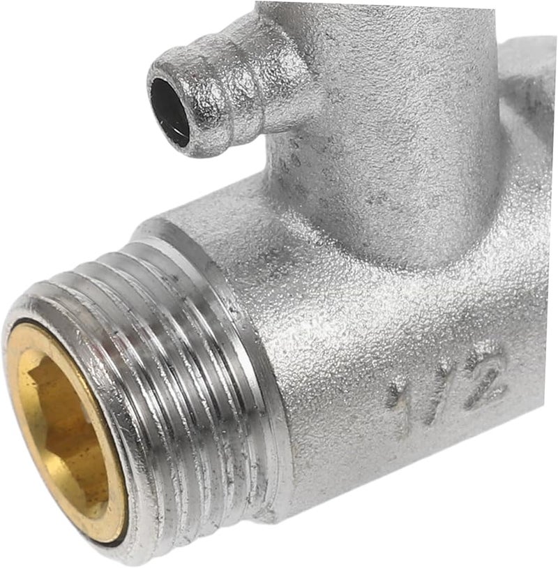 صمام أمان سخان المياه النحاسي مطلي بالنيكل مع وظيفة الفحص - Image 4