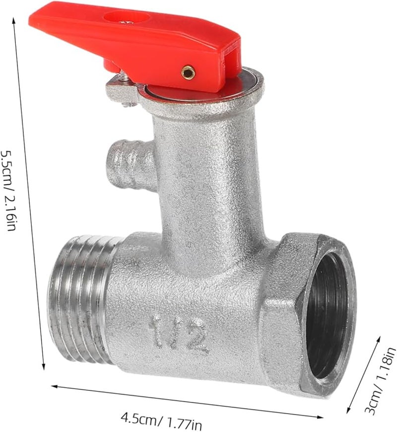 صمام أمان سخان المياه النحاسي مطلي بالنيكل مع وظيفة الفحص - Image 3