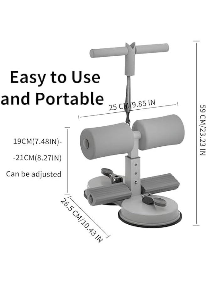 Generic Sit Up Bar,Portable Adjustable Sit Up Floor Holder with 2 Strong Suction Cups and 1 Resistance Band,Situp Bar Assistance Device for Ab Workouts,Sit-Ups & Core Exercises,Home Office Gym  - Image 4