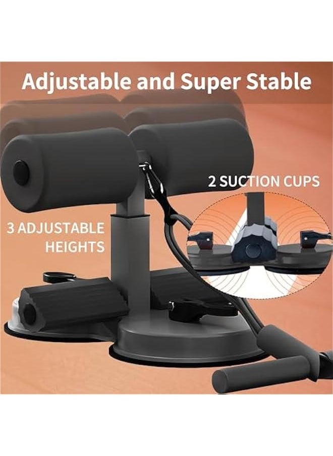 Generic Sit Up Bar,Portable Adjustable Sit Up Floor Holder with 2 Strong Suction Cups and 1 Resistance Band,Situp Bar Assistance Device for Ab Workouts,Sit-Ups & Core Exercises,Home Office Gym  - Image 5