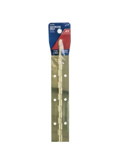 ACE Lightweight High Quality Steel Continuous Hinge Bright Brass 1.5 x 30 Inch 5298393  - Image 1