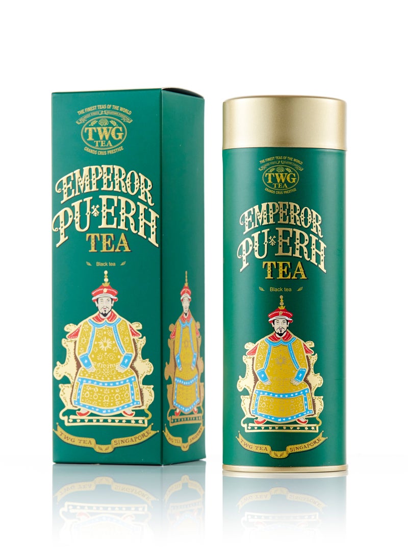 TWG Tea Emperor Pu Erh | Loose Leaf Black Tea Blend in Haute Couture Tea Tin Gift, 100g - Image 1