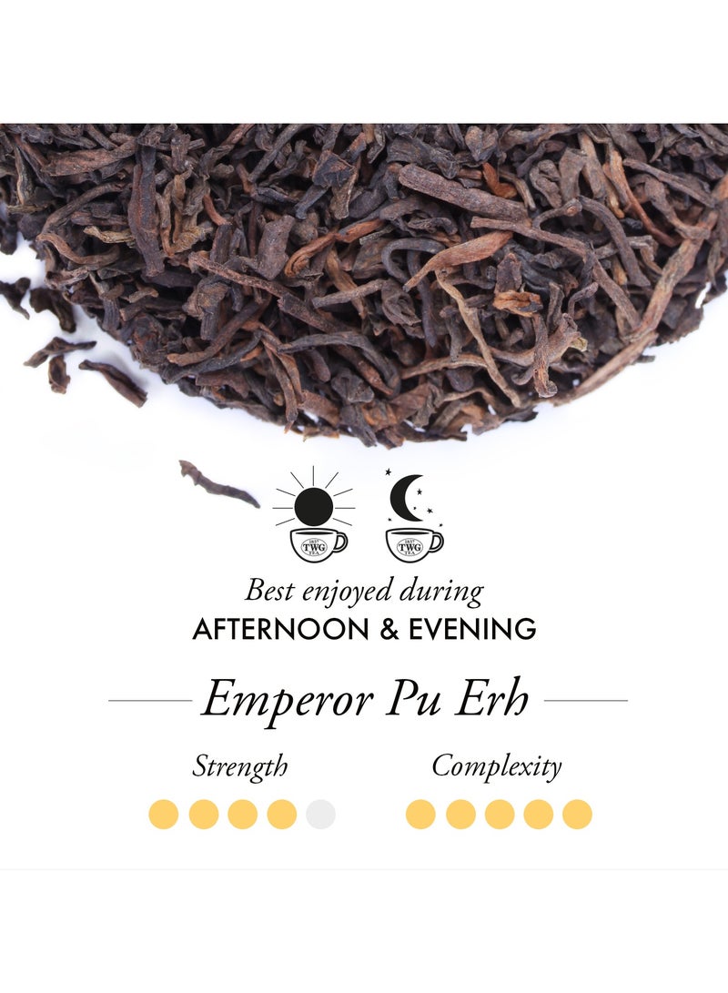 TWG Tea Emperor Pu Erh | Loose Leaf Black Tea Blend in Haute Couture Tea Tin Gift, 100g - Image 2