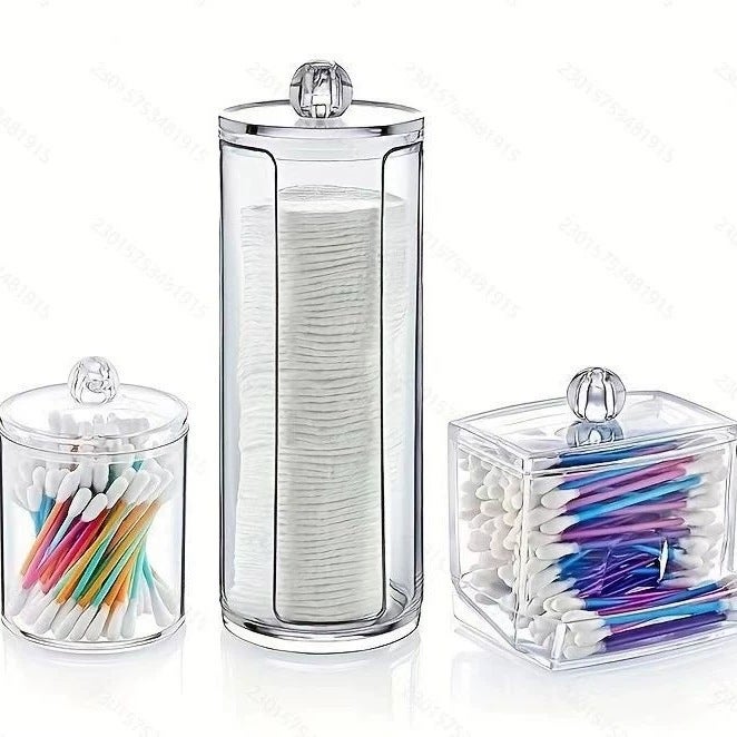 [Free Combination Exclusive] Cotton Swab Storage Box Makeup Remover Cotton Storage Tank Toilet Cosmetics Finishing Storage Box - Image 2