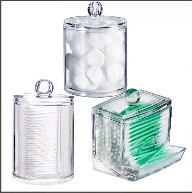 [Free Combination Exclusive] Cotton Swab Storage Box Makeup Remover Cotton Storage Tank Toilet Cosmetics Finishing Storage Box - Image 3