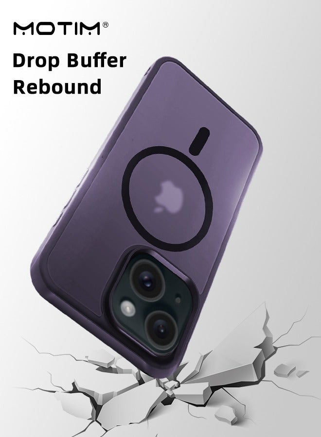 Motim iPhone 15 Plus Magsafe Case, Clear Matte Magnetic Yellowing-Resistant Drop Protection Phone Case Cover, Slim Thin Anti-Scratch Hard Back Shockproof Magnetic Cover - Image 5