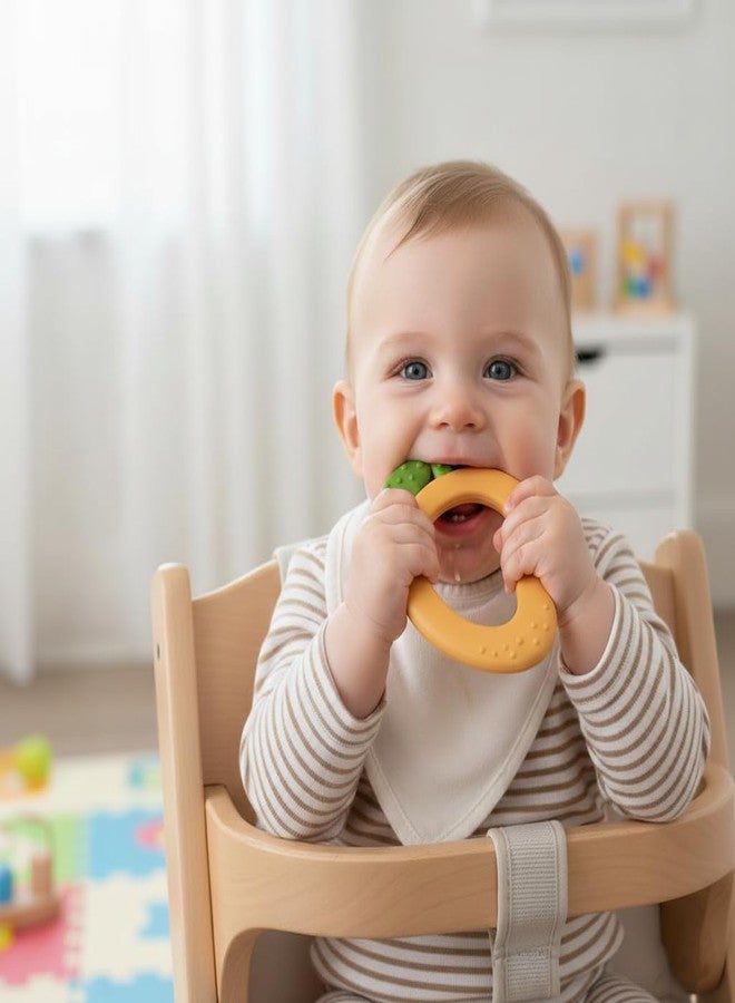 Puno Mango Fruit Shape Soft Silicone Teether for 3-6 Months BPA Free Silicone Soothing Teether - Image 4