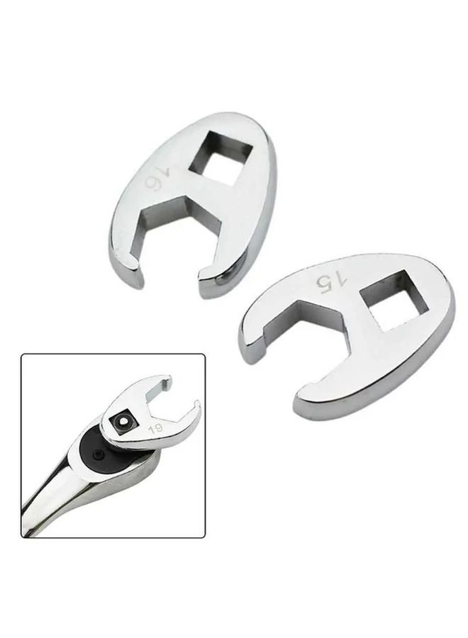 10Pcs 3 8 Inch Drive Crowfoot Wrench Set Metric 10 22mm Steel Open End Spanner Silvery - Image 5