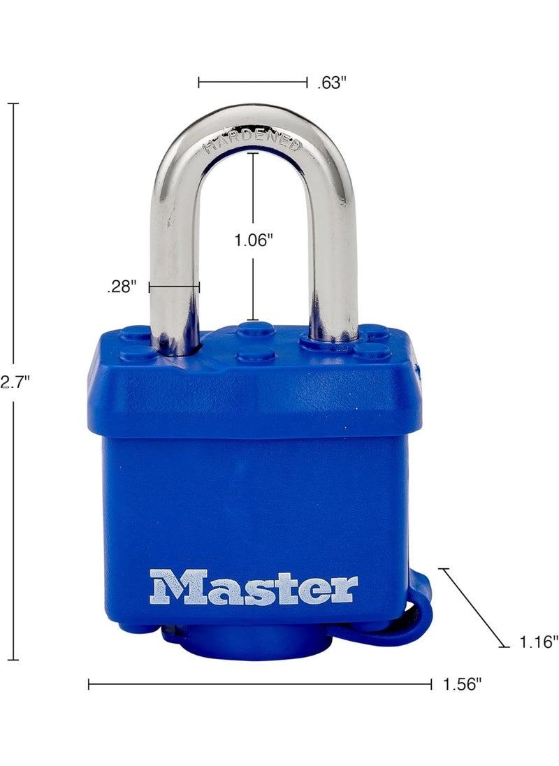Master Lock Master Lock 312D Weatherproof Padlock,Navy Blue  - Image 5