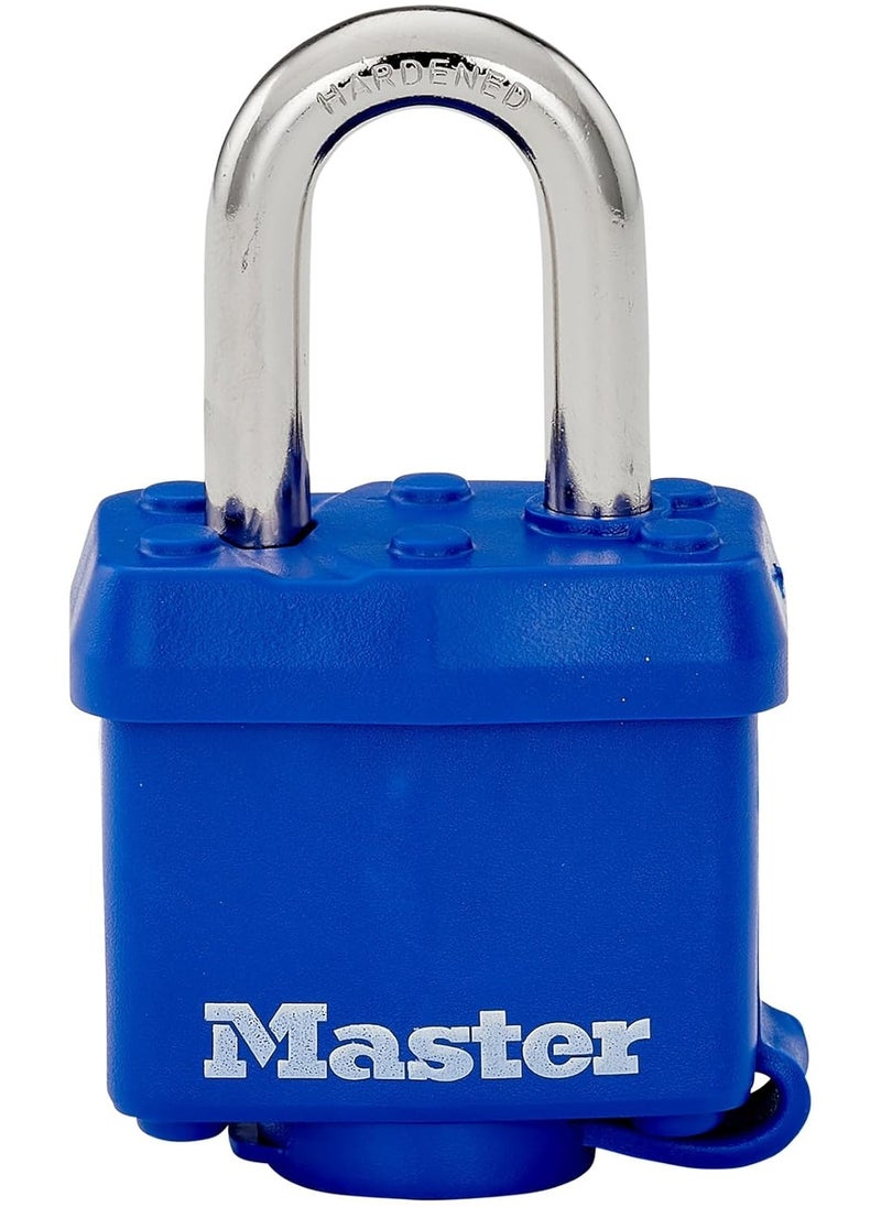 Master Lock Master Lock 312D Weatherproof Padlock,Navy Blue  - Image 1