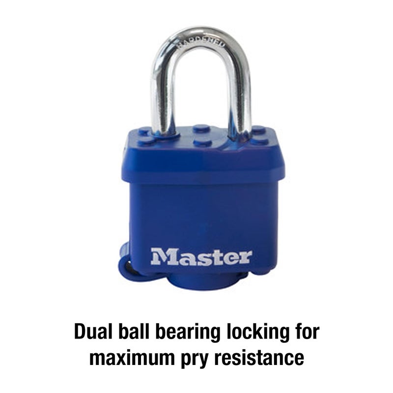 Master Lock 312D Weatherproof Padlock,Navy Blue - Image 4