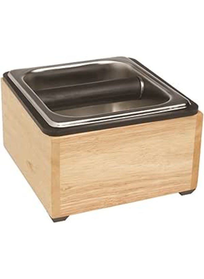 Rattleware Stainless Steel Knock Box - Perfect for Home, Cafe, Restaurant, Hotel, Office, or Commercial Establishment - Heavy Duty Knock Box Trusted By Baristas Worldwide (7.44" x 6.89" x 4.41") - Image 1