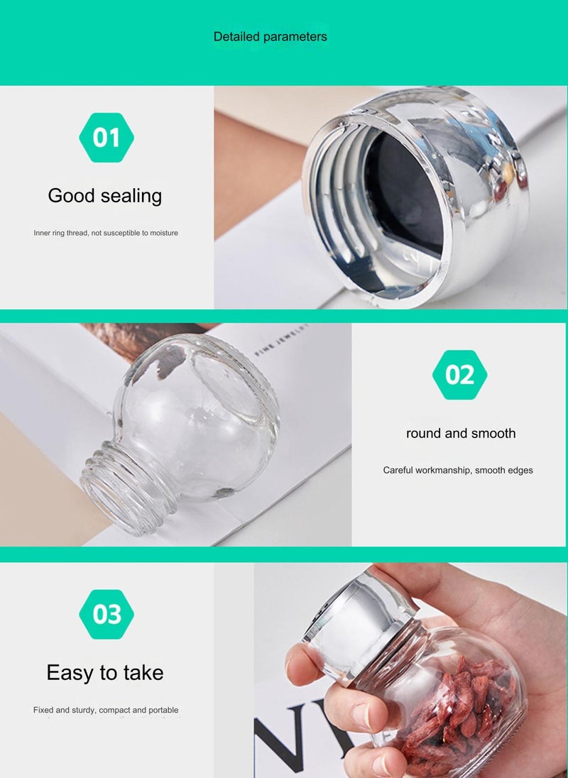 360° Rotation Multifunctional Kitchen Supplies Glass Rotating Seasoning Bottle, Seasoning Jar, Combined Seasoning Rack
