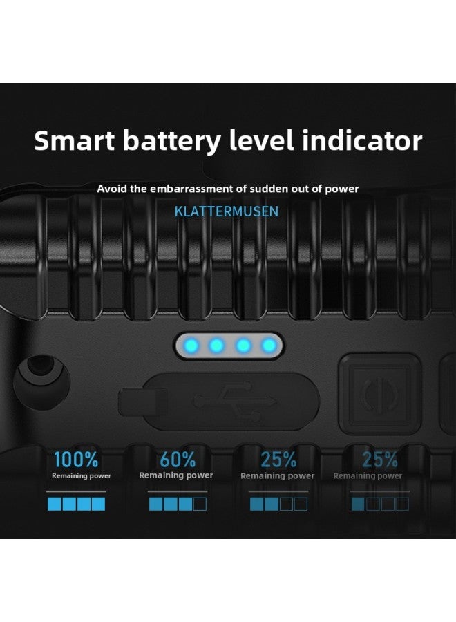 Loquat Smiling Shark Outdoor Night Riding Single Car Lamp Buckle Three Lights To Illuminate High Brightness Gathered Floodlight Multi-gear Adjustment Mountain Bike Lamp-Color:Qx-d437b Lower Deduction Model - Image 4