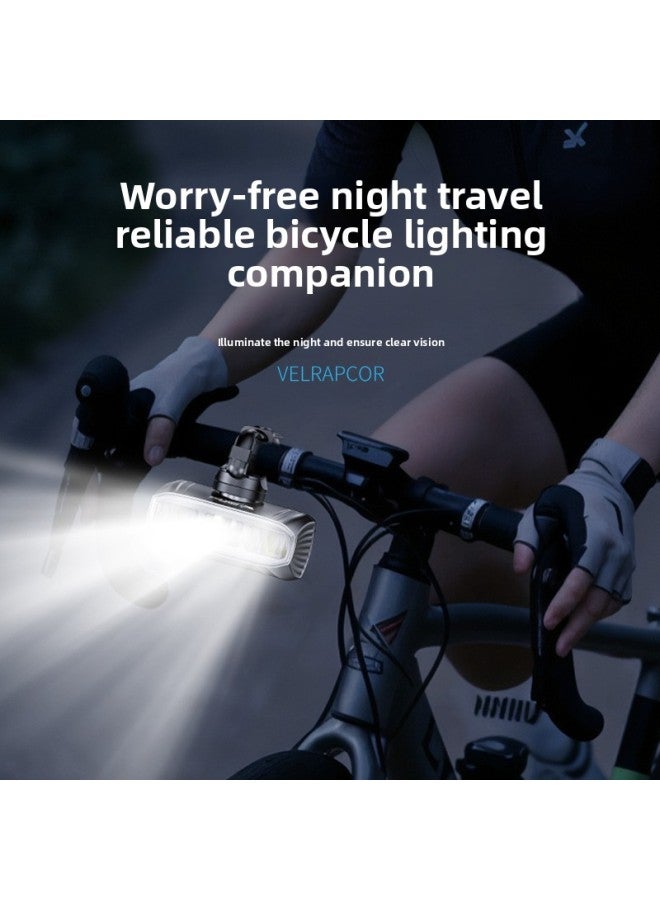 Loquat Smiling Shark Outdoor Night Riding Single Car Lamp Buckle Three Lights To Illuminate High Brightness Gathered Floodlight Multi-gear Adjustment Mountain Bike Lamp-Color:Qx-d437b Lower Deduction Model - Image 3