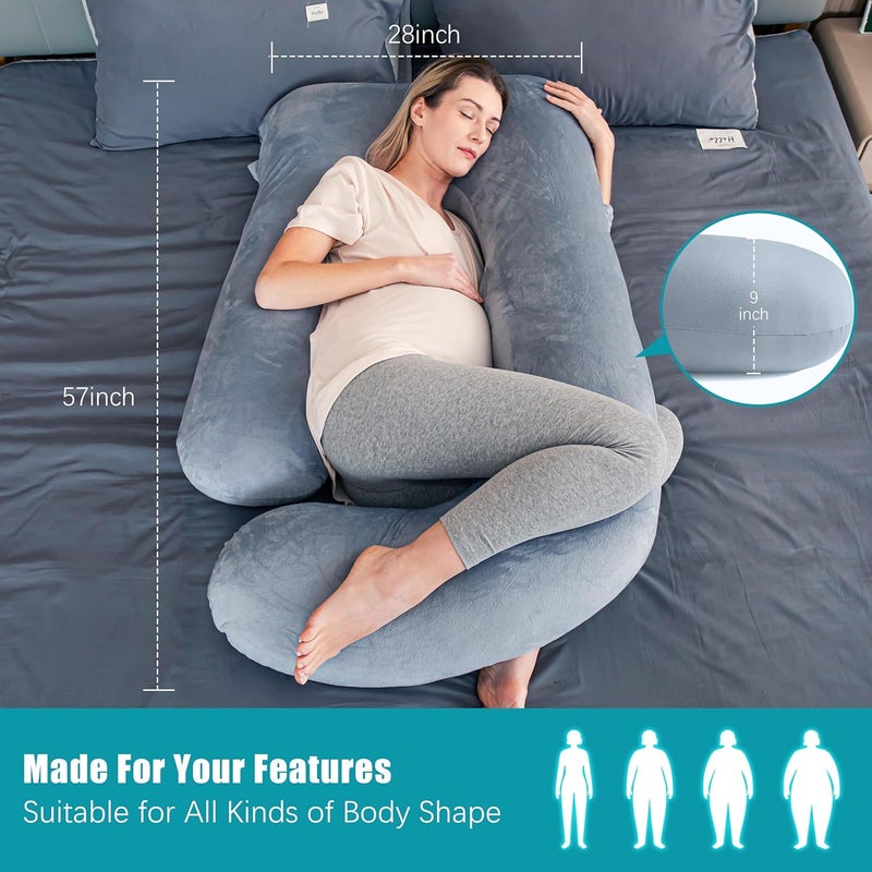 Cute Castle U-Shape Maternity Pillow - Jumbo 57 Inch - Image 3