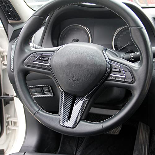 Fewshaw Steering Wheel Cover Molding Trims Accessoriess for Infiniti Q50 2014-2024 QX50 QX55 Q60 2017-2023 (Carbon Fiber Pattern) - Image 4