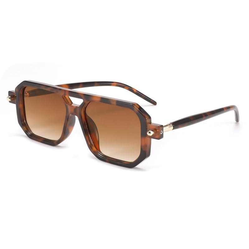 FEISEDY Vintage Square 70s Flat Aviator Sunglasses Women Men Classic Retro Stylish Frame UV400 Sunglasses B2622 - Image 1