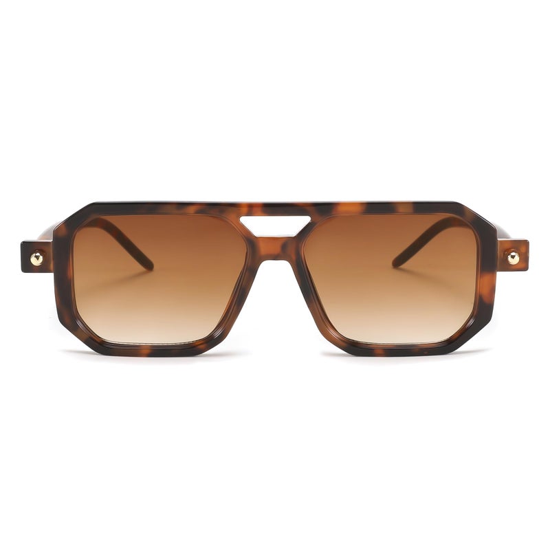 FEISEDY Vintage Square 70s Flat Aviator Sunglasses Women Men Classic Retro Stylish Frame UV400 Sunglasses B2622 - Image 2