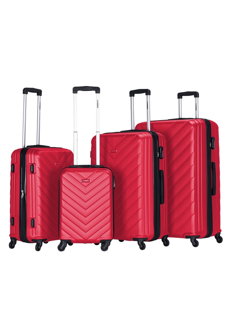 ستارجولد 4 عبوات من عربة أمتعة مقفلة ذات رقم دوار للجانب الصلب - Image 1