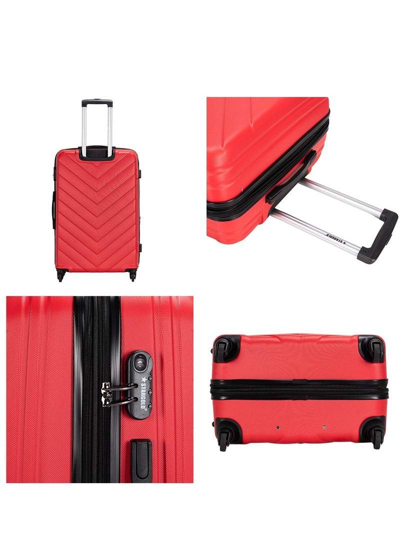 ستارجولد 4 عبوات من عربة أمتعة مقفلة ذات رقم دوار للجانب الصلب - Image 3