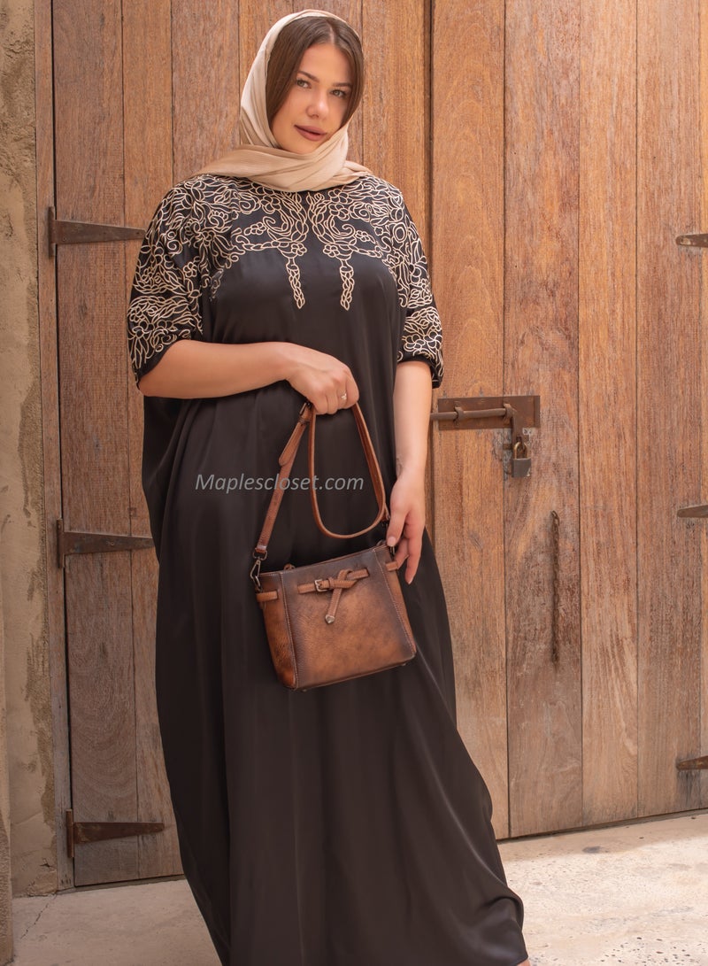 Maple's Embroidered Black Dress  - Image 2